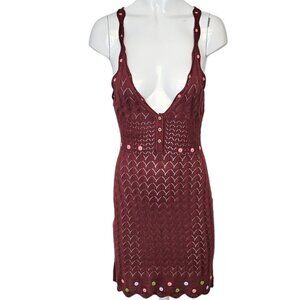 Free People Intimately Free Keep Going Mini Slip Knit Embroidered Dress Size  XS